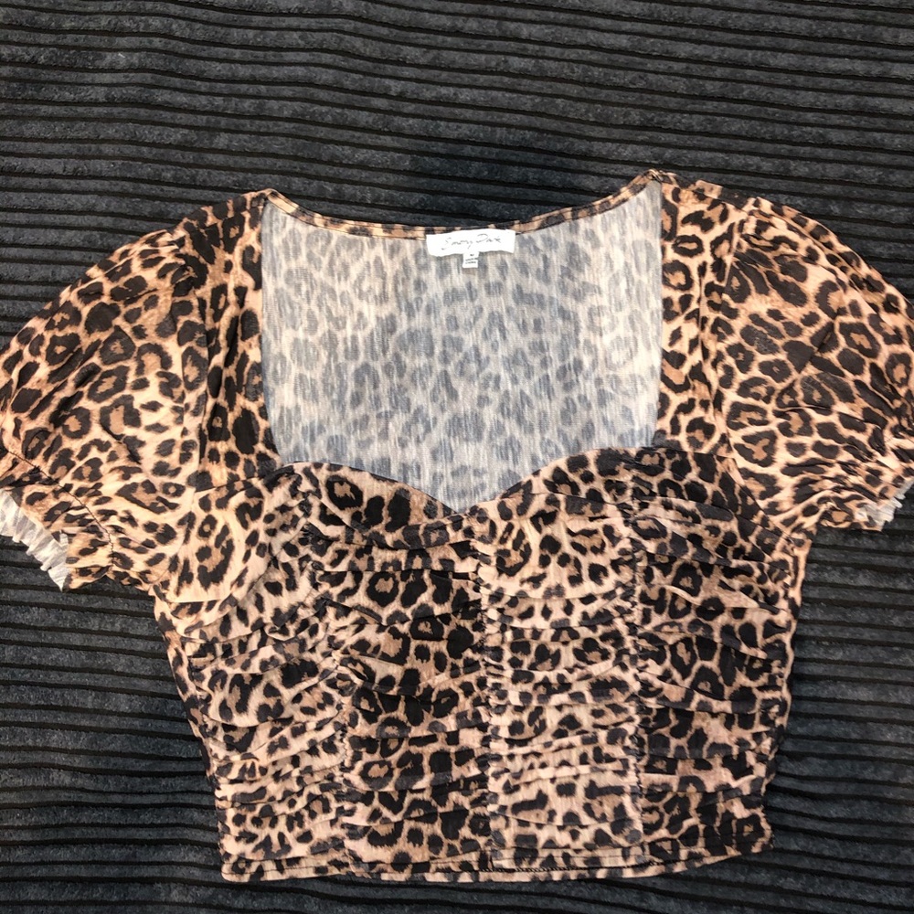 Leopard print crop top from Laura’s Boutique